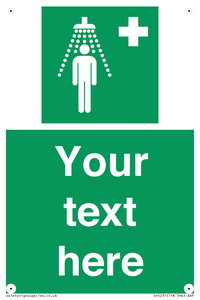 Custom Safety Shower Sign